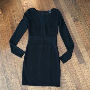 Forever 21 Mesh Panel Black Dress